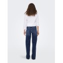 ONLY Juicy Brede Højtaljede Denim Jeans - Dark Blue Denim