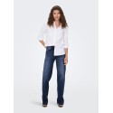 ONLY Juicy Brede Højtaljede Denim Jeans - Dark Blue Denim
