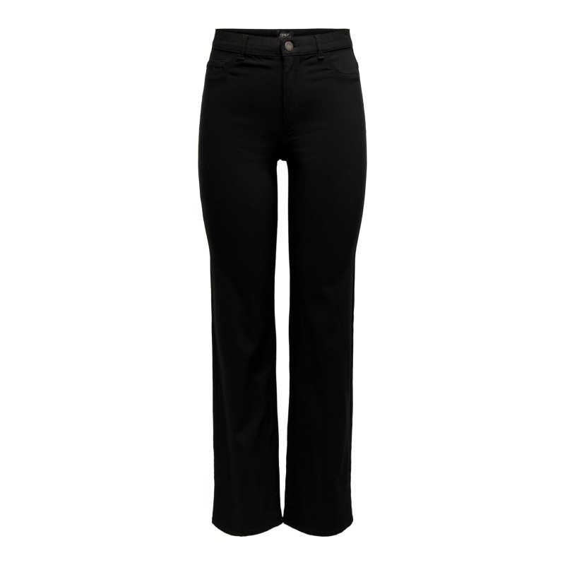 ONLY Nanna Life Højtaljede Straight Bukser Pnt - Sort
