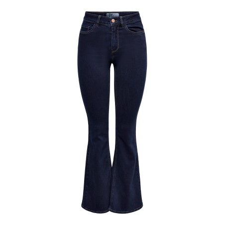 JDY Ricco Højtaljede Flared Db Denim - Dark Blue Denim