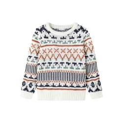 NAME IT Kids Opalle Strik Bluse - White Alyssum