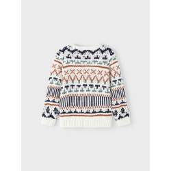 NAME IT Kids Opalle Strik Bluse - White Alyssum