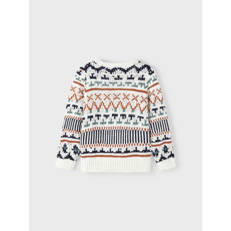 NAME IT Kids Opalle Strik Bluse - White Alyssum