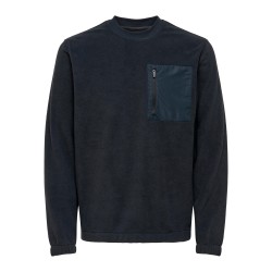 ONLY & SONS Nikolai Fleece Sweater - Dark Navy