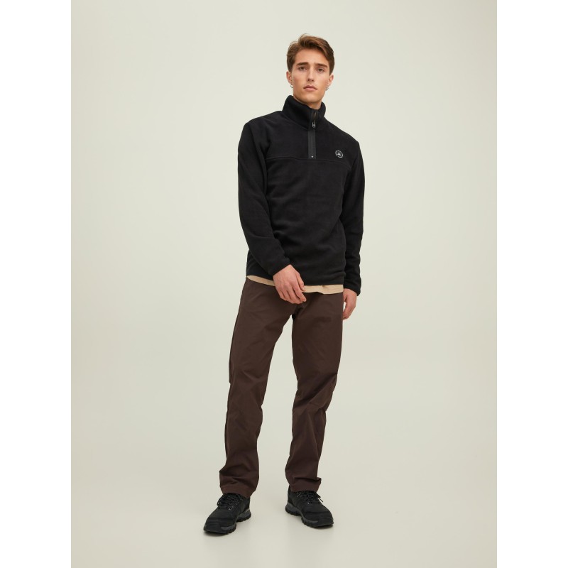 JACK & JONES CORE Højhalset Fleece Sweatshirt - Sort