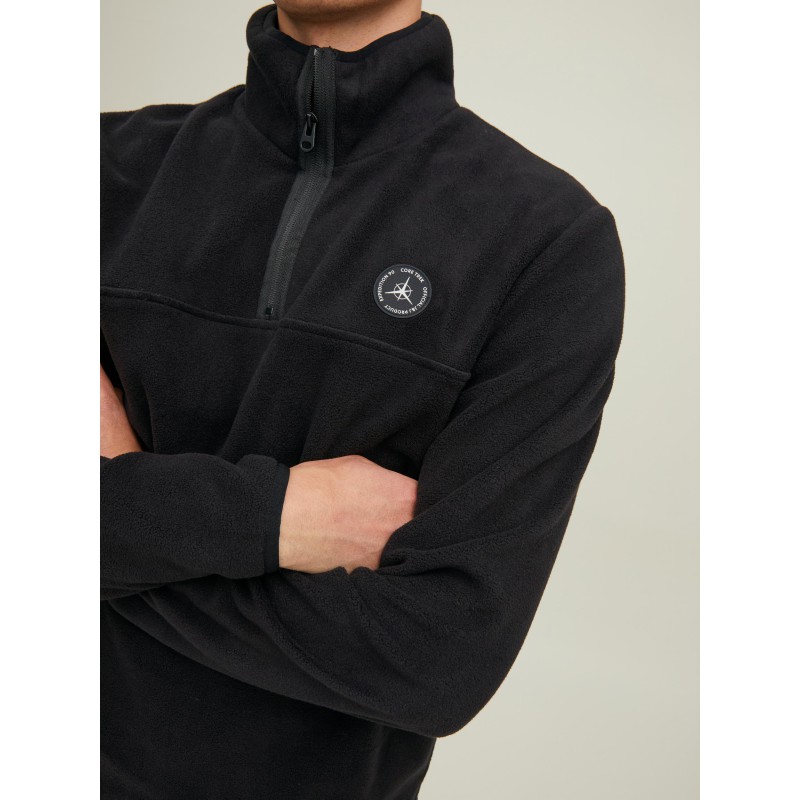 JACK & JONES CORE Højhalset Fleece Sweatshirt - Sort