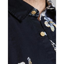 JACK & JONES Plus Hazy Kortærmet Skjorte - Dark Navy