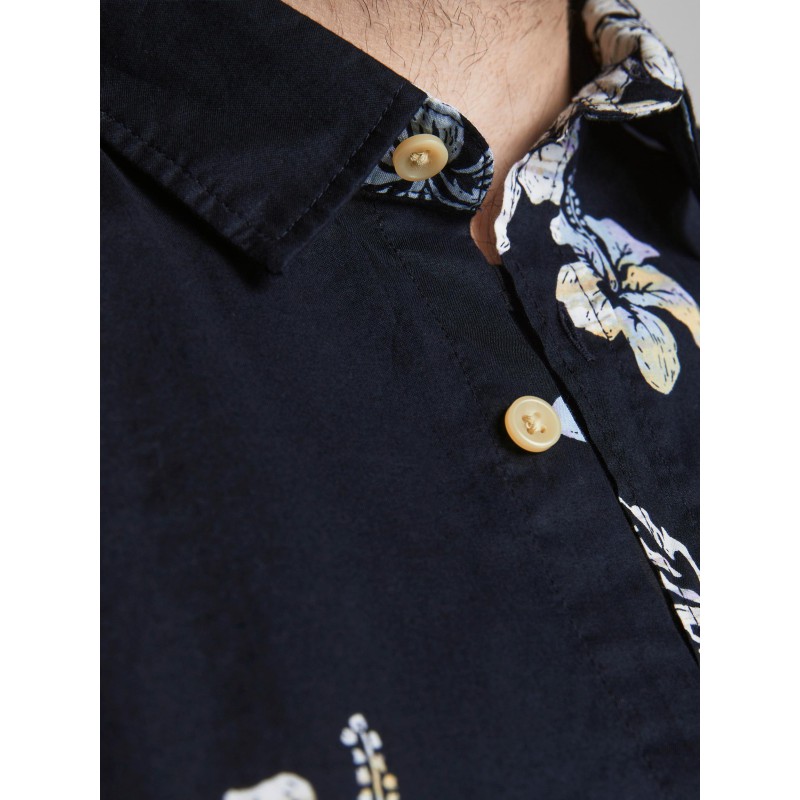 JACK & JONES Plus Hazy Kortærmet Skjorte - Dark Navy