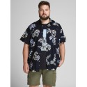 JACK & JONES Plus Hazy Kortærmet Skjorte - Dark Navy