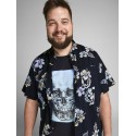 JACK & JONES Plus Hazy Kortærmet Skjorte - Dark Navy
