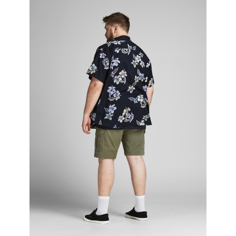 JACK & JONES Plus Hazy Kortærmet Skjorte - Dark Navy