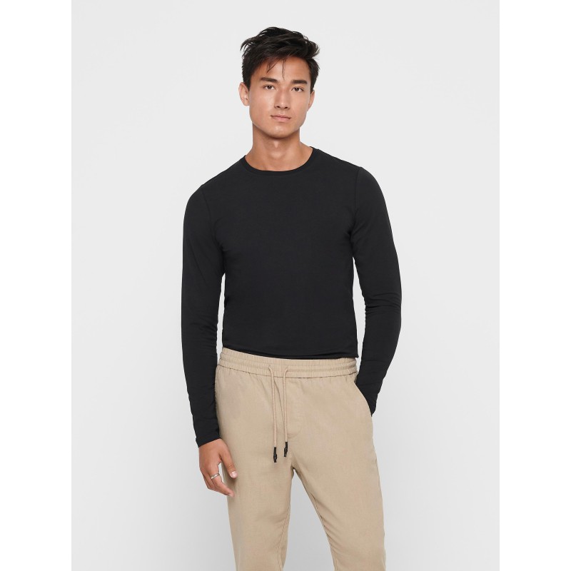 ONLY & SONS Basic Slim Bluse - Sort