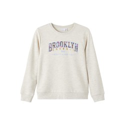 NAME IT Kids Lilas Langærmet Sweatshirt - Peyote Melange