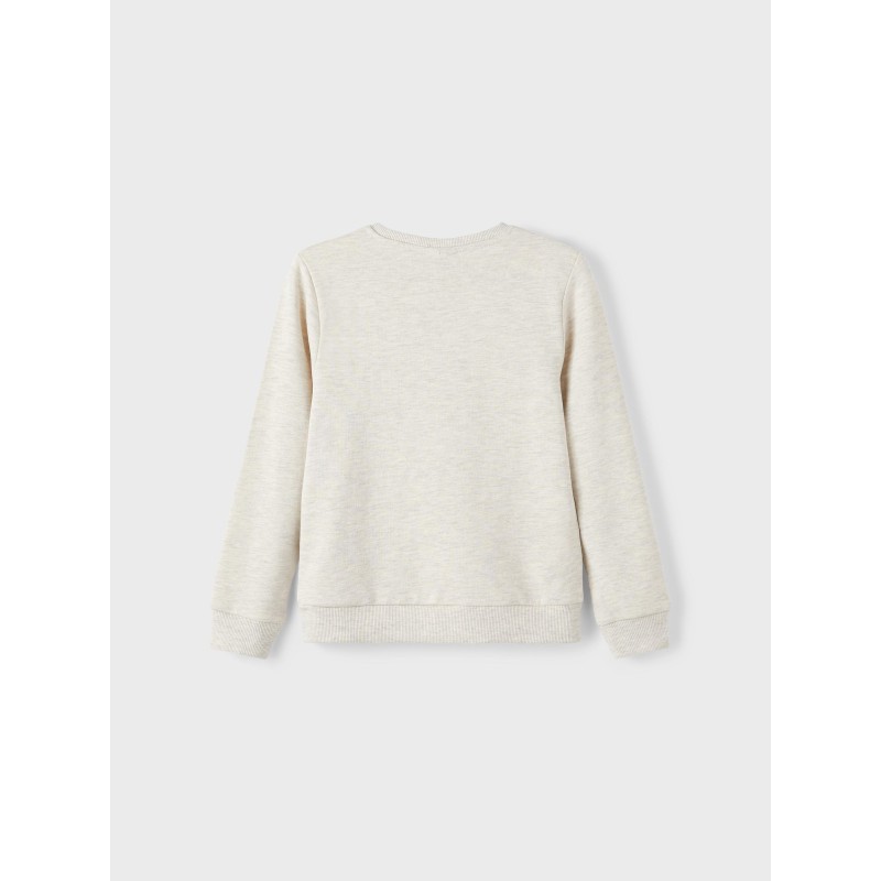 NAME IT Kids Lilas Langærmet Sweatshirt - Peyote Melange