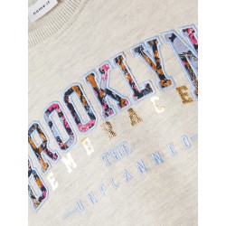 NAME IT Kids Lilas Langærmet Sweatshirt - Peyote Melange