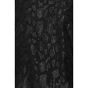 FRANSA Plus Glitter Pufærmer Bluse - Sort