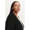 FRANSA Plus Lume Lang Strik Cardigan - Sort