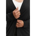 FRANSA Plus Lume Lang Strik Cardigan - Sort