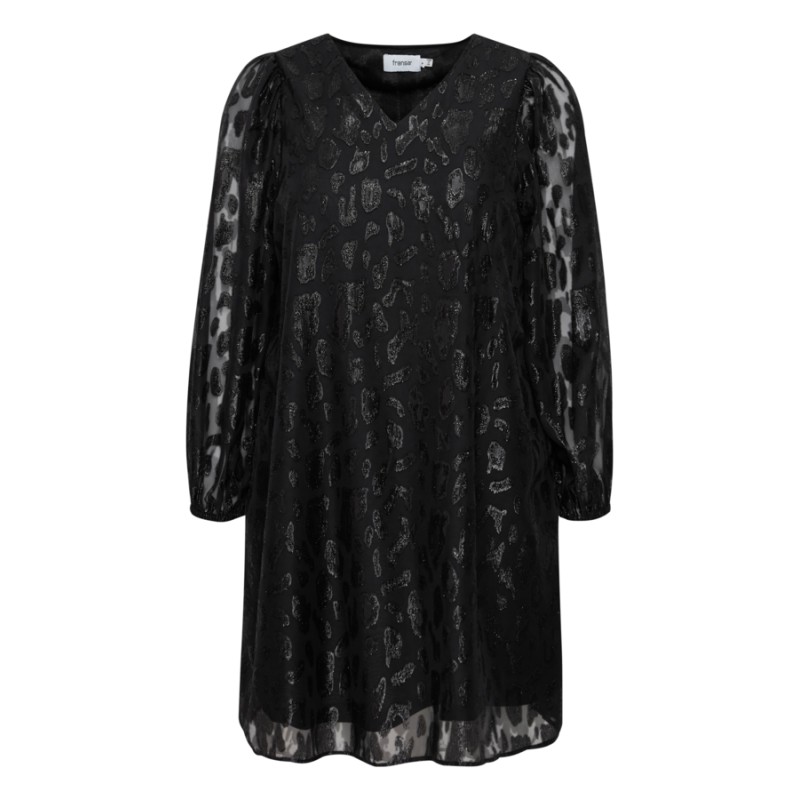 FRANSA Plus Glitter Kjole - Black