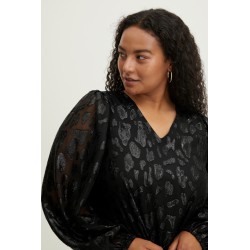 FRANSA Plus Glitter Kjole - Black