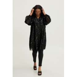 FRANSA Plus Glitter Kjole - Black