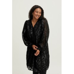 FRANSA Plus Glitter Kjole - Black