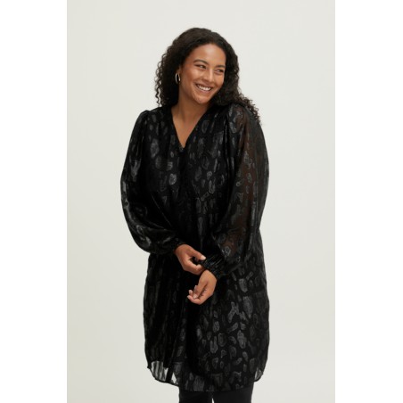 FRANSA Plus Glitter Kjole - Black