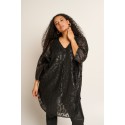 FRANSA Plus Glitter Kjole - Black