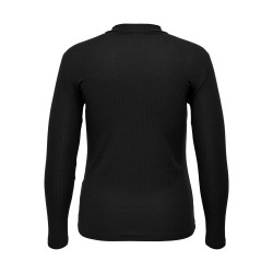 ONLY CARMAKOMA Højhalset Lynlås Bluse - Sort