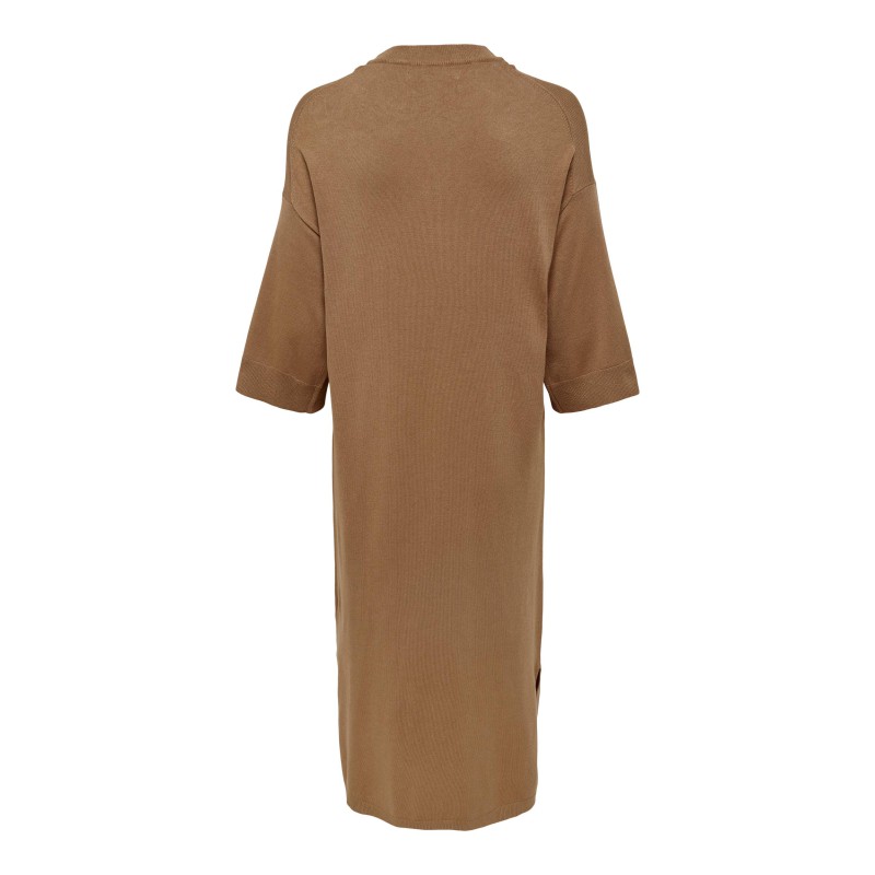 ONLY Midi Loose Fit Strikkjole - Tobacco Brown