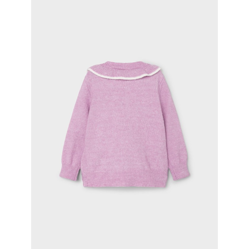 NAME IT Mini Nelly Strik Cardigan - Smokey Grape