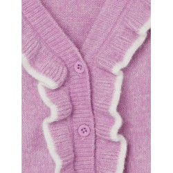 NAME IT Mini Nelly Strik Cardigan - Smokey Grape