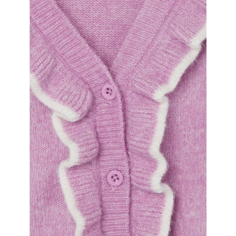 NAME IT Mini Nelly Strik Cardigan - Smokey Grape