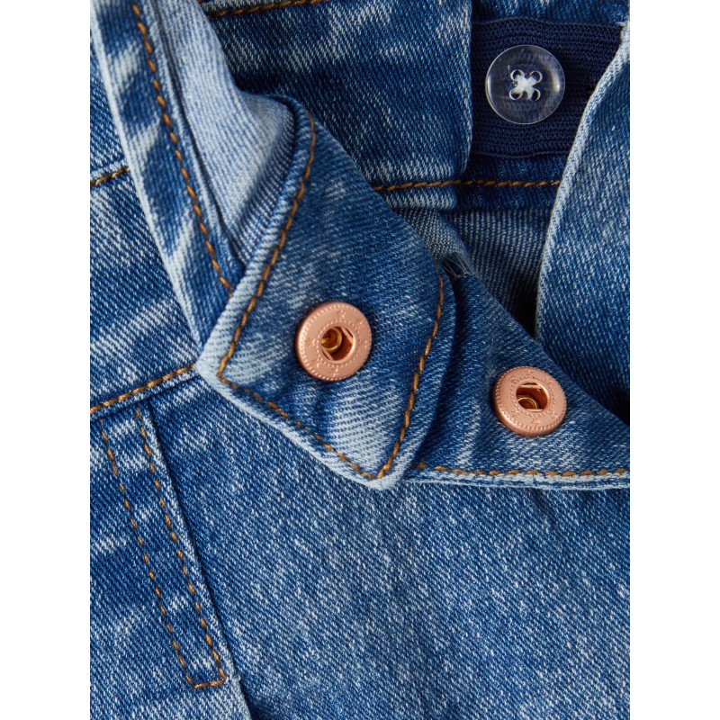 NAME IT Mini Becky Denim Overall - Medium Blue Denim