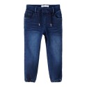 NAME IT Mini Bob Batimian Denim Fleece Jeans - Dark Blue Denim
