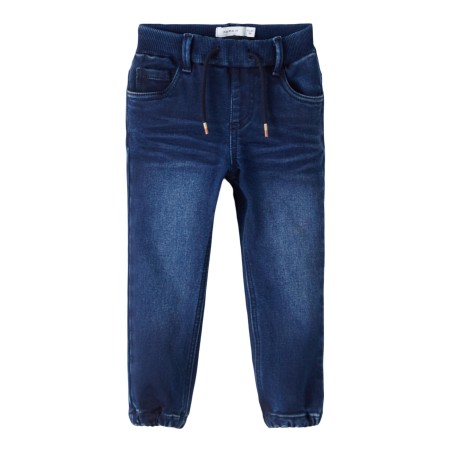 NAME IT Mini Bob Batimian Denim Fleece Jeans - Dark Blue Denim