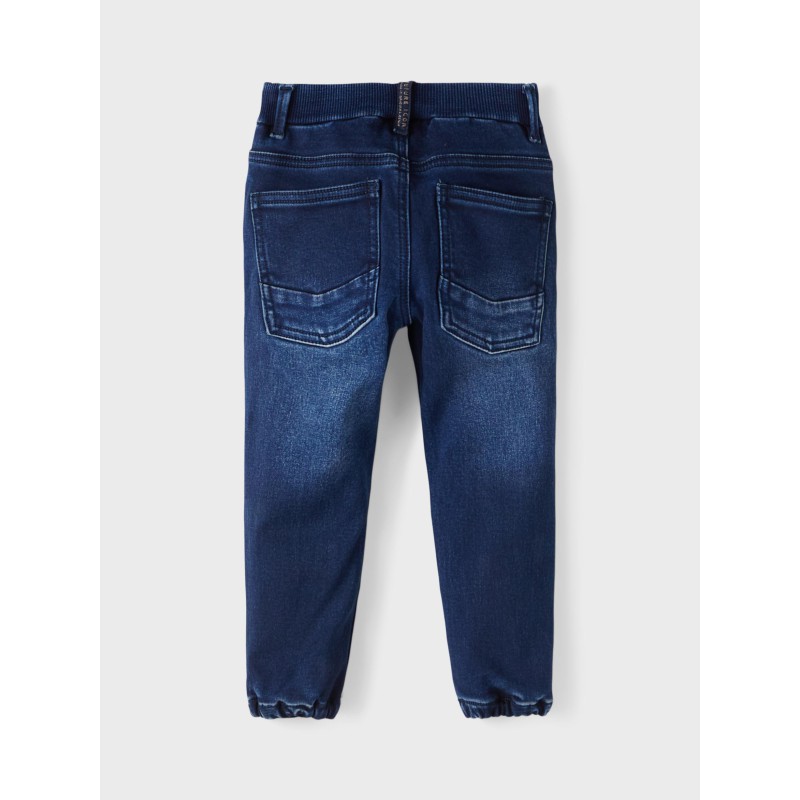 NAME IT Mini Bob Batimian Denim Fleece Jeans - Dark Blue Denim