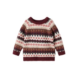 NAME IT Mini Opolly Langærmet Striktrøje - Mauvewood