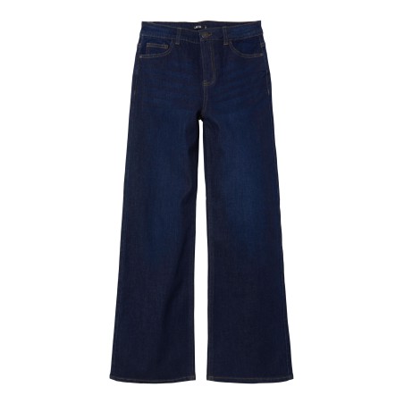 LMTD Linette Højtaljet Brede Denim Jeans - Dark Blue Denim