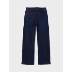 LMTD Linette Højtaljet Brede Denim Jeans - Dark Blue Denim