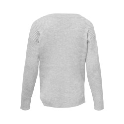 KIDS ONLY Mia Langærmet Strik Pullover - Light Grey Melange