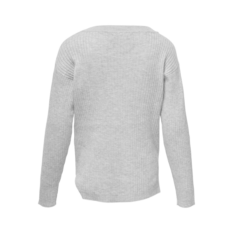 KIDS ONLY Mia Langærmet Strik Pullover - Light Grey Melange
