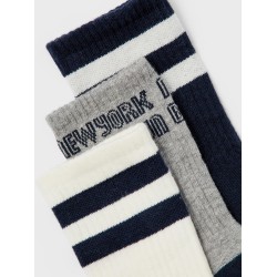 NAME IT Kids Kean 3-pak Strømper - Dark Sapphire