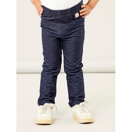 NAME IT Baby/Mini Salli Sweat Leggings Jeans - Dark Blue Denim
