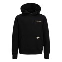 JACK & JONES JR Camo Sweat Hoodie - Sort