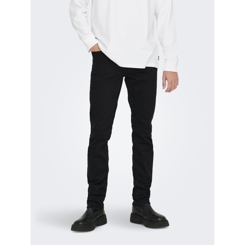 ONLY & SONS Weft Regular Denim Jeans - Black Denim