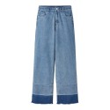 LMTD Big Letizza Brede HW Denim Bukser - Medium Blue Denim