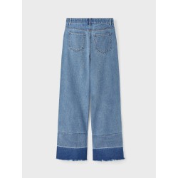 LMTD Big Letizza Brede HW Denim Bukser - Medium Blue Denim