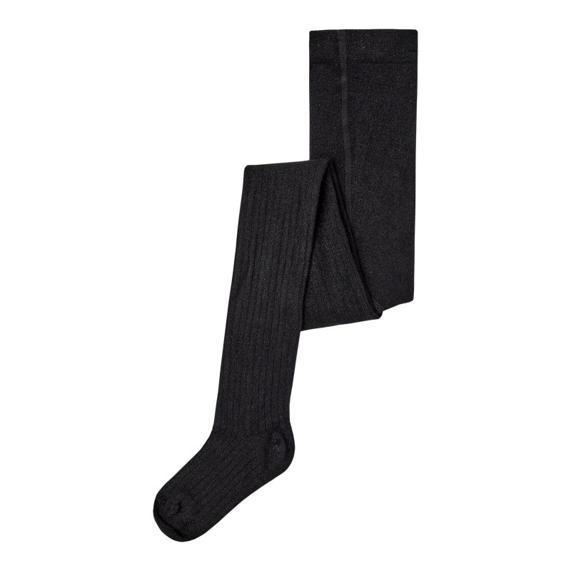 NAME IT KIDS Pantyhose Glimmer Rib Strømpebukser - Sort