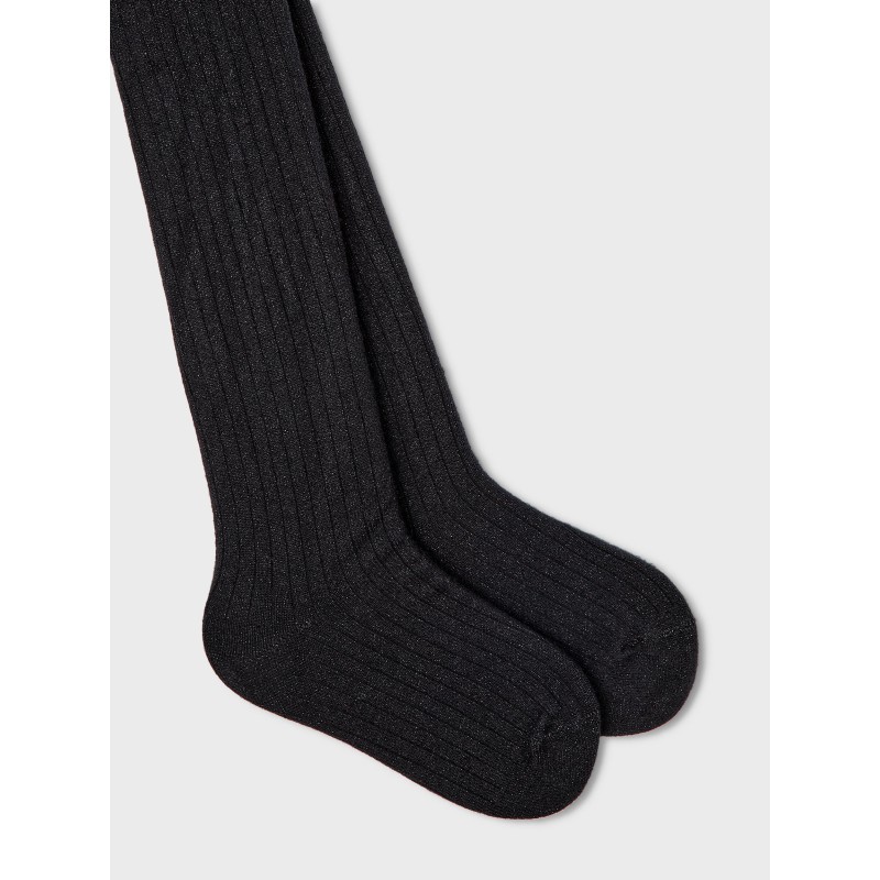 NAME IT KIDS Pantyhose Glimmer Rib Strømpebukser - Sort
